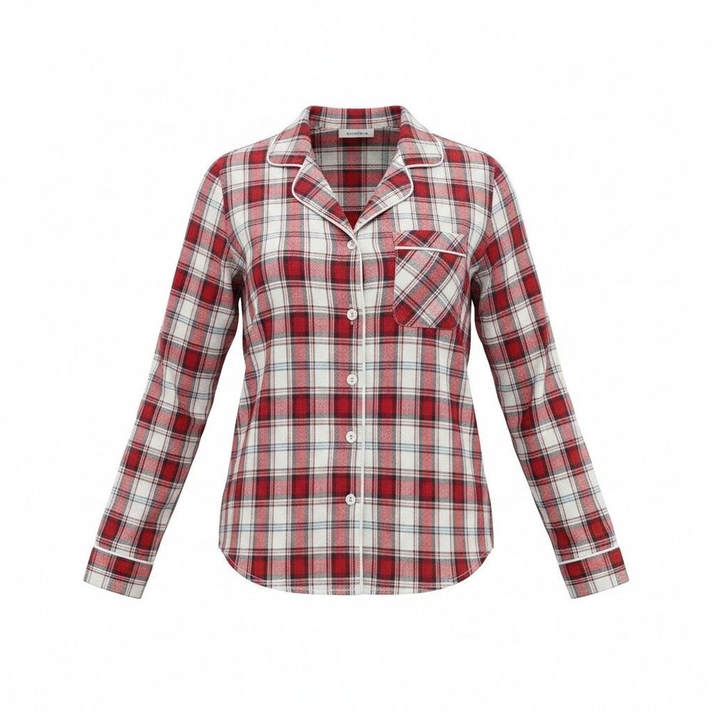 Target Wondershop Christmas White Tartan Pajama Set Womens Size Small 2 Piece